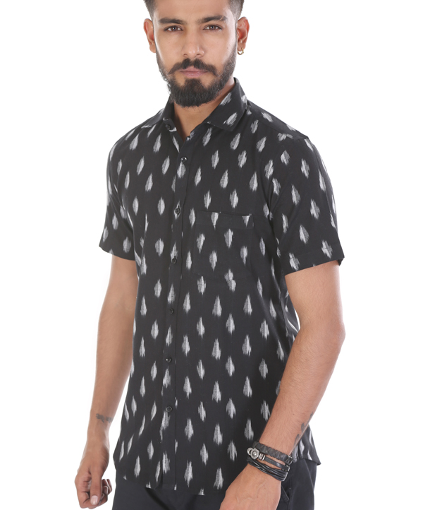 black khadi shirt