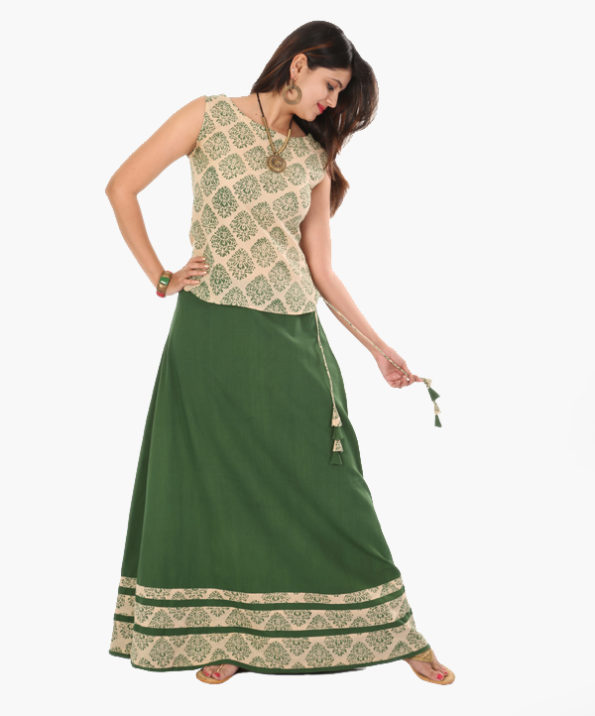 Khadi_green_skirt_1