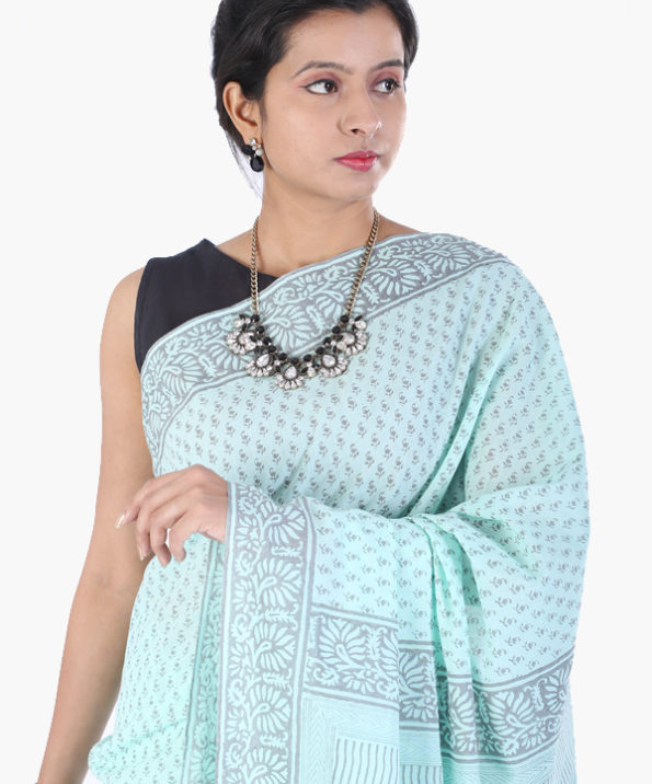 Khadi_pista_green_tiny_motif_grey_border_saree_6