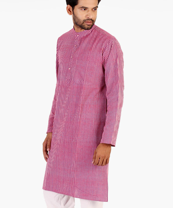 Red_stripe_khadi_long_kurta_2