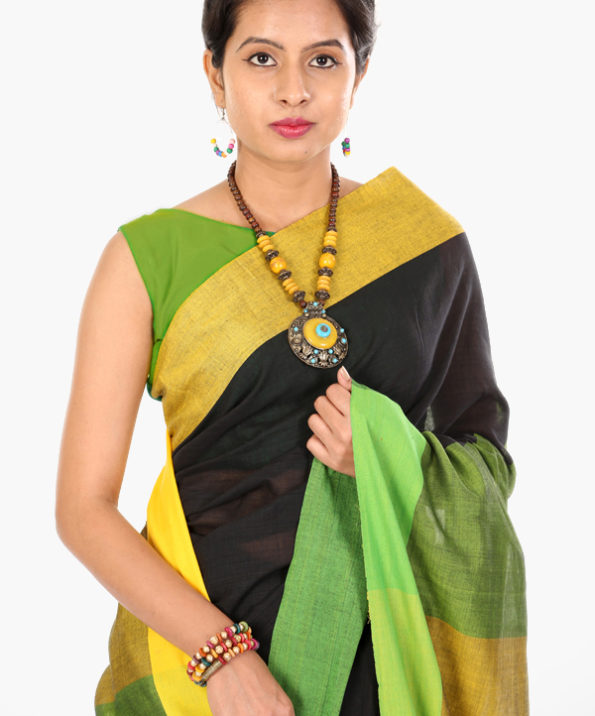 handloom_cotton_black_bright_border_saree_4