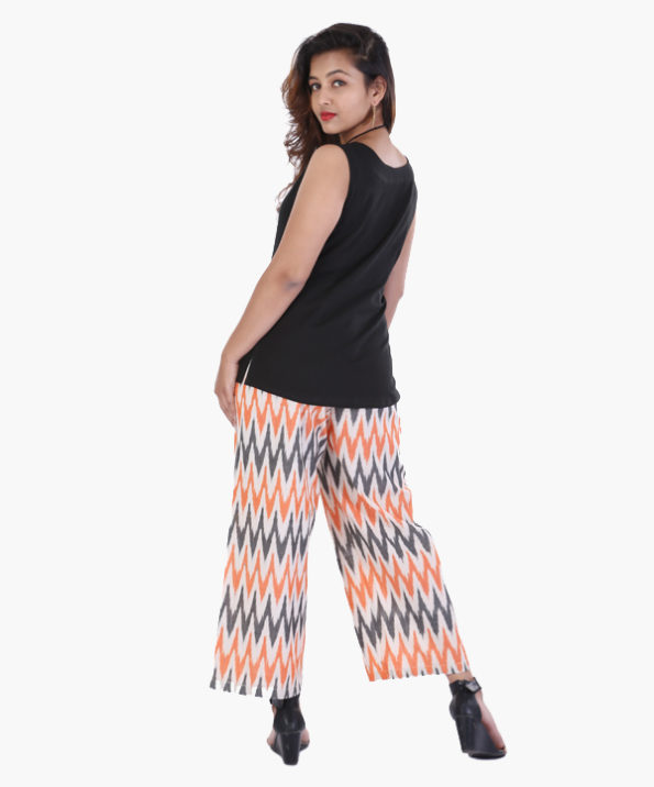 ikat_black_n_colorful_orange_grey_white_chevron_pattern_palazzo_set_3