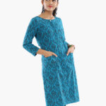 khad_turquois_blue_printed_kurta_1