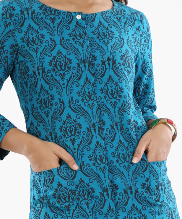 khad_turquois_blue_printed_kurta_4