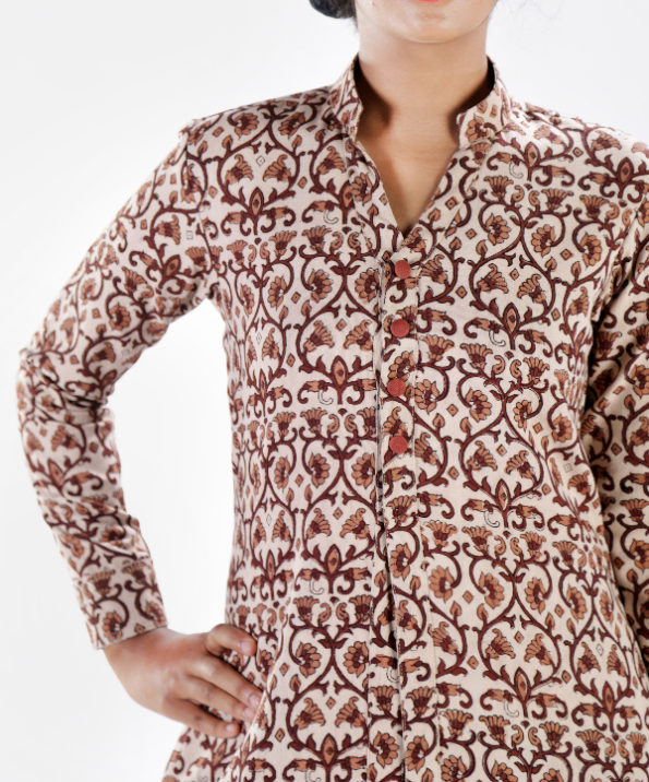 khadi kalamkari long kurta 3