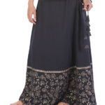 khadi_black_big_gold_border_skirt_2