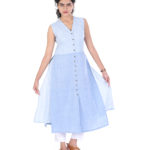 khadi_blue_stripe_formal_wear_long_kurta_2