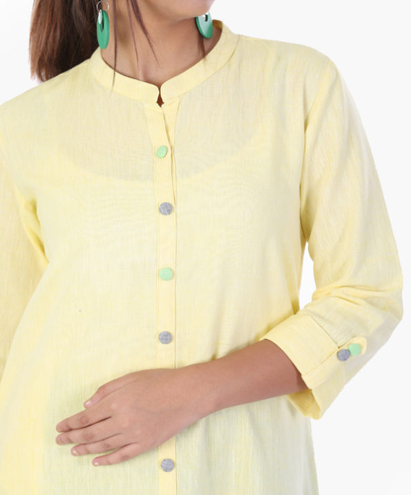 khadi_embroidery_yellow_kurta_4