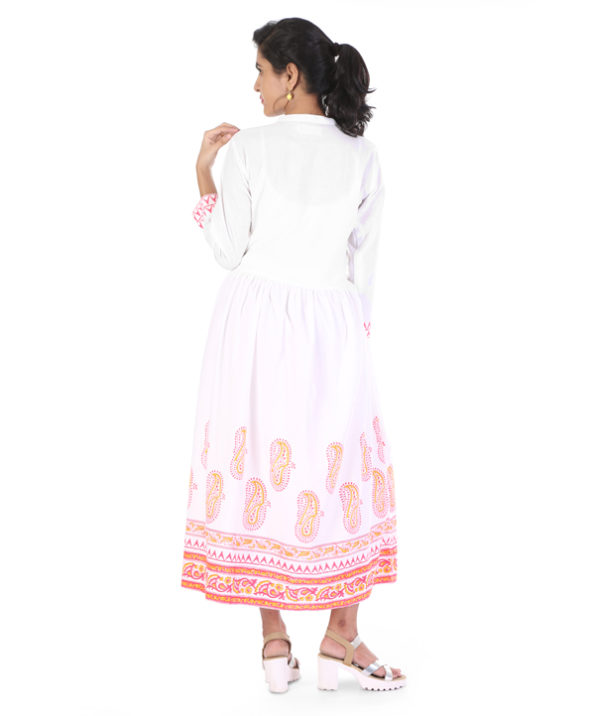 khadi_frock_style_motif_print_white_peach_long_kurta_4