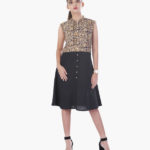 khadi_kalamkari_color_block_dress_1