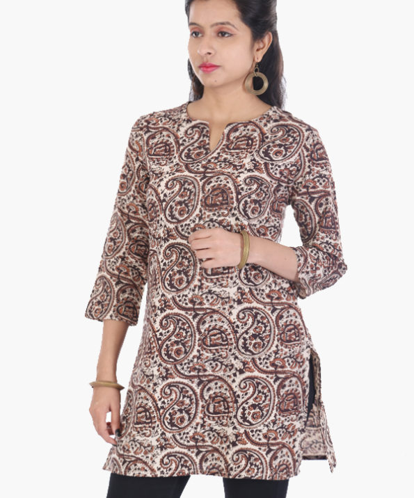 khadi_kalamkari_hand_block_printed_natural_vegetable_color_short_kurta_2