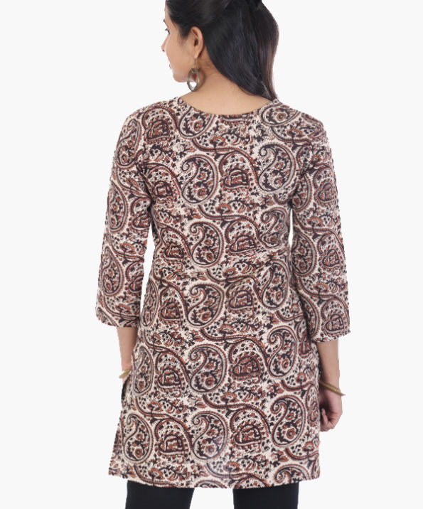 khadi_kalamkari_hand_block_printed_natural_vegetable_color_short_kurta_3