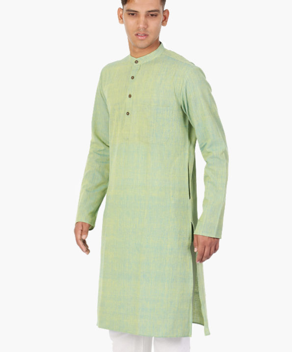 khadi_light_green_constructed_yarn_dyed_long_kurta_2