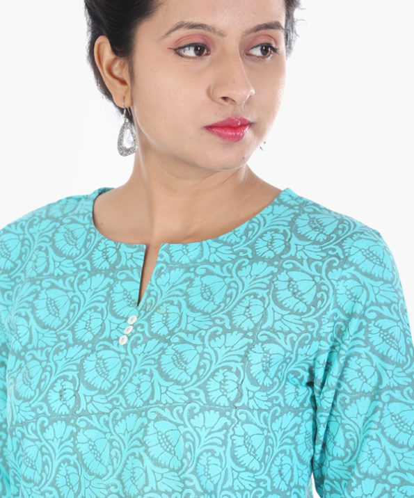 khadi_light_pastle_blue_grey_floral_hand_print_long_kurta_4