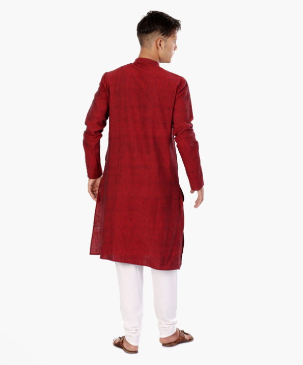 khadi_maroon_constructed_yarn_dyed_long_kurta_3