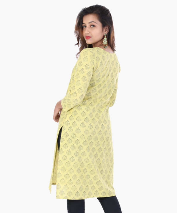 khadi_motif_block_print_lime_green_long_kurta_3