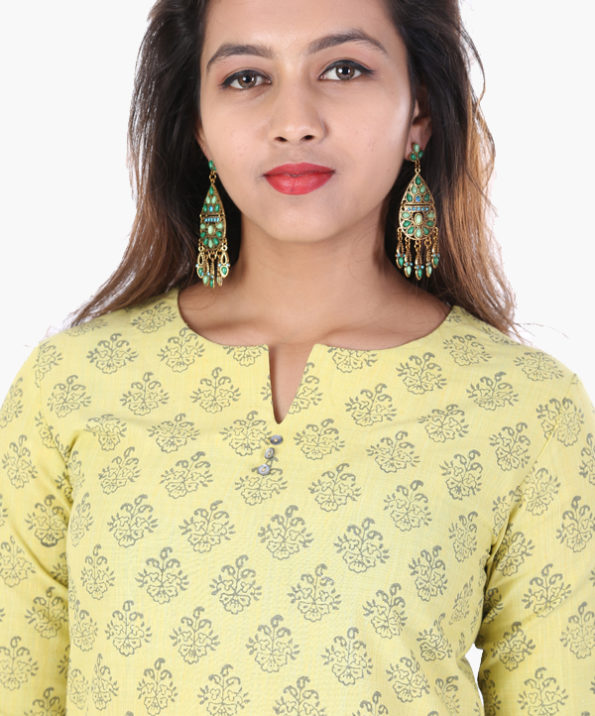 khadi_motif_block_print_lime_green_long_kurta_4