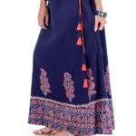 khadi_navy_dark_blue_big_border_peach_motif_skirt_1