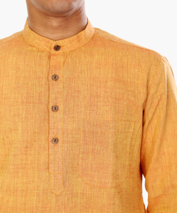 khadi_orange_constructed_yarn_dyed_long_kurta_4