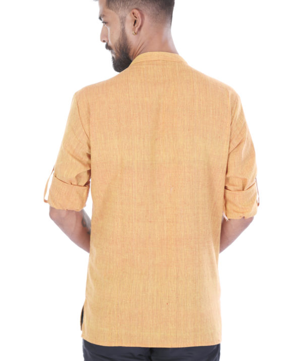 khadi_orange_short_kurta_3