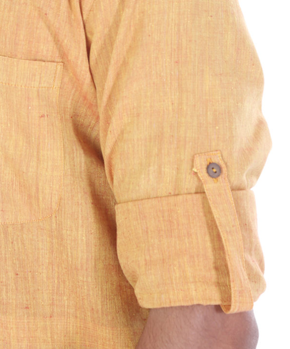 khadi_orange_short_kurta_4