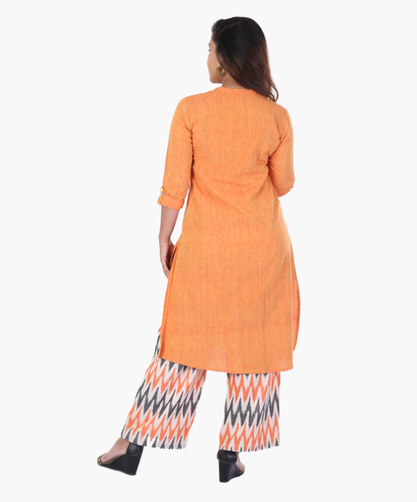 khadi_orange_yarn_dyed_constructed_embroidery_long_kurta_3