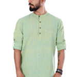 khadi_pastel_green_short_kurta_1