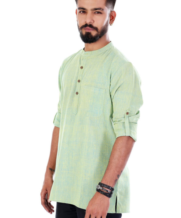 khadi_pastel_green_short_kurta_2