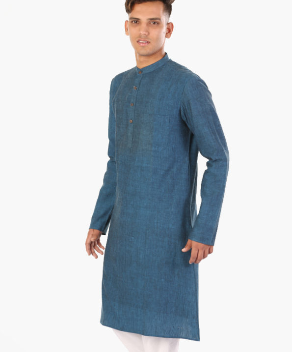 khadi_peacock_blue_kurta_2