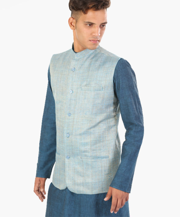 khadi_peocock_blue_jacket_2