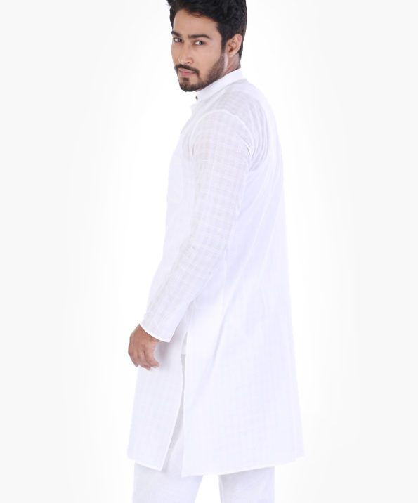 khadi_super_white_self_line_checks_devine_puja_wear_festival_long_kurta_3