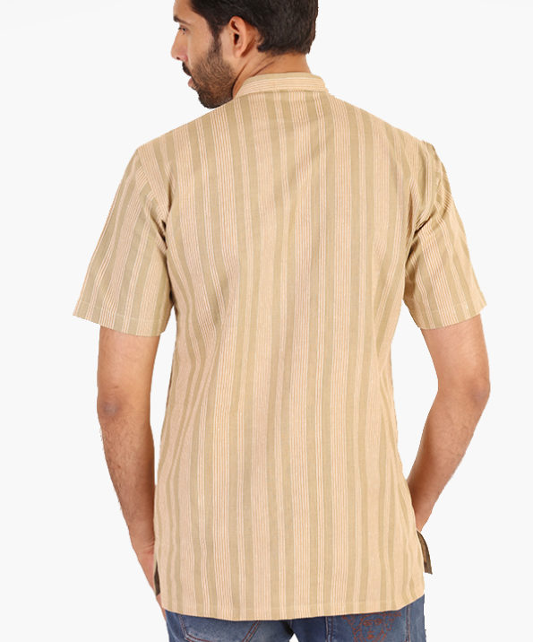 khadi_thin_stripe_green_short_kurta_3