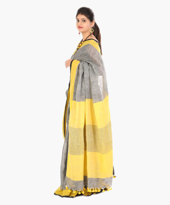 linen_handloom_grey_contrast_yellow_border_saree_2