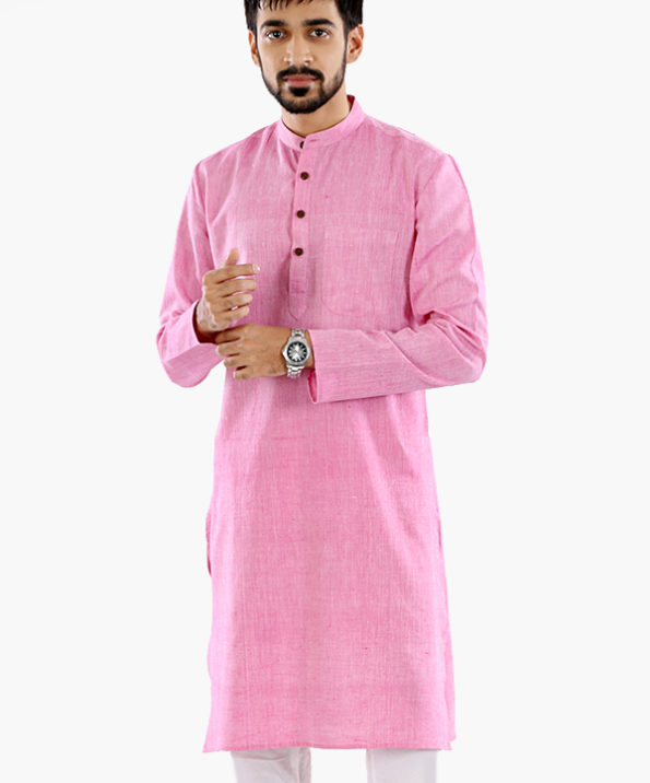 pink_pure_khadi_long_kurta_1