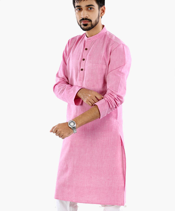 pink_pure_khadi_long_kurta_2