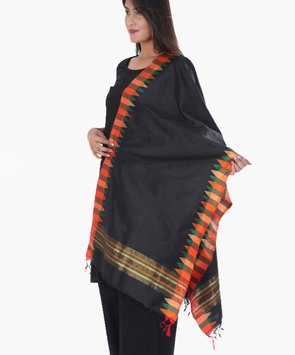 pure_silk_black_handloom_paithani_stole_2