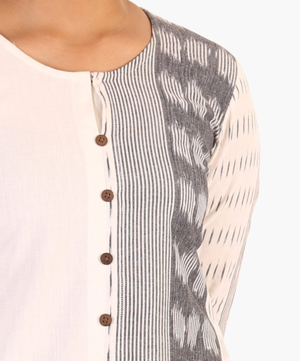 white_khadi_half_ikat_long_kurta_4