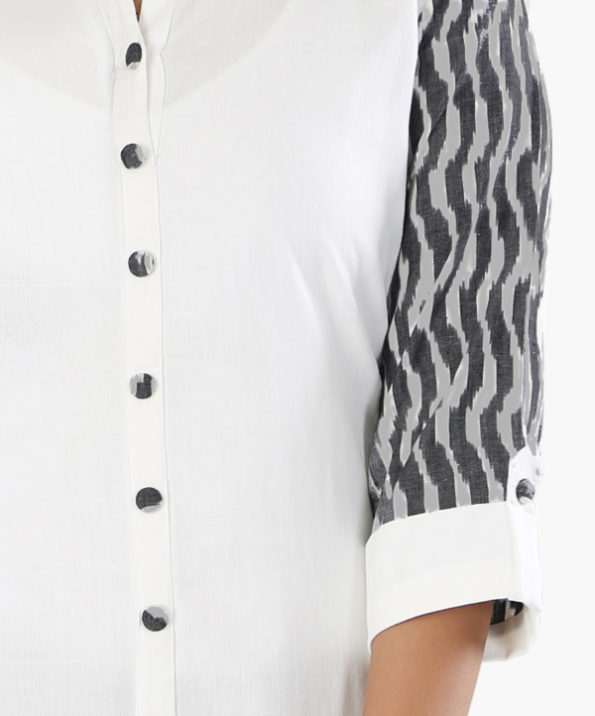 white_khadi_long_kurta_with_ikat_sleeve_4