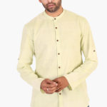 lime_green_stylish_khadi_shirt_1