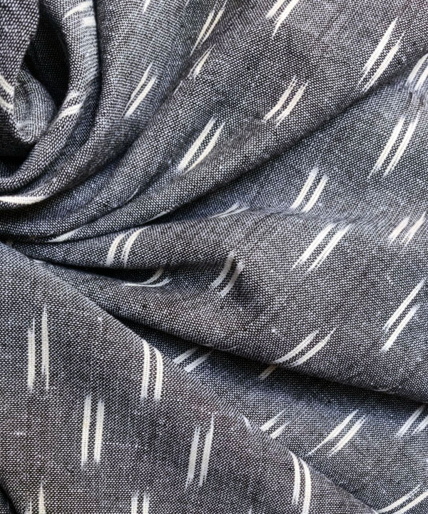 Ikat grey fabric - The Loom Story